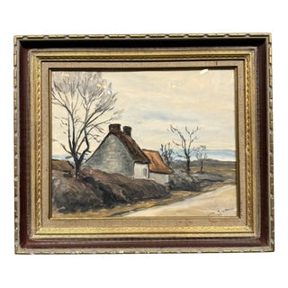 M. Guillermin, Rural Landscape, 1940, Oil on Panel, Framed For Sale