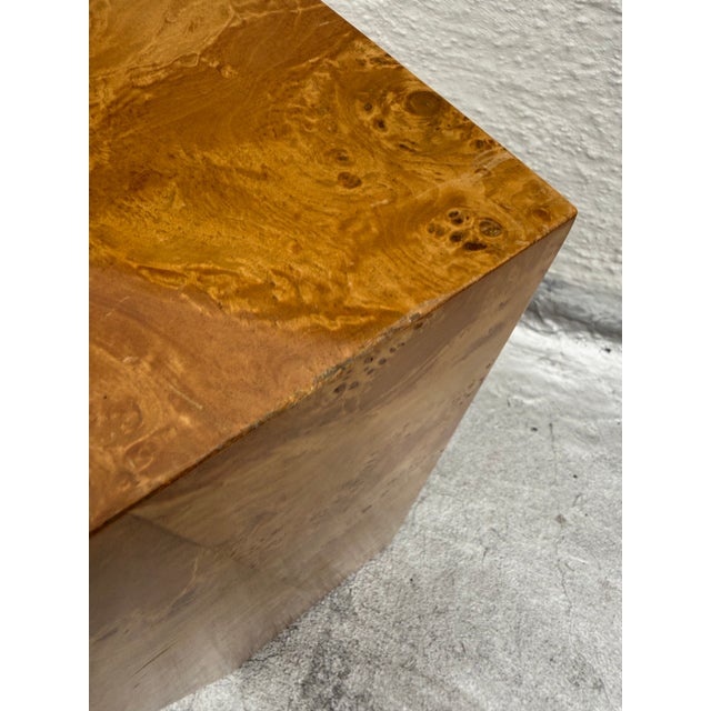 Burl Pedestal Display Column Milo Baughman Style Mid Century Modern For Sale - Image 10 of 14