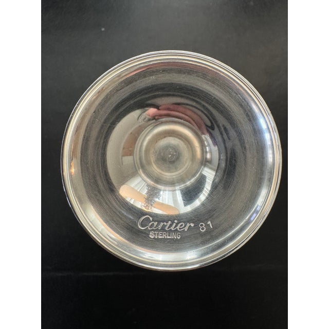 1980s Cartier Sterling Silver Goblets- Set of 7 For Sale In Birmingham - Image 6 of 6