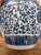 Mid to Late Twentieth Century Large Vintage Chinese Blue & White Porcelain Floral Fishbowl Planter Jardinière For Sale - Image 4 of 10