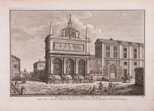 Giuseppe Vasi, Fontana Dellacqua Felice, Etching, Late 18th-Century