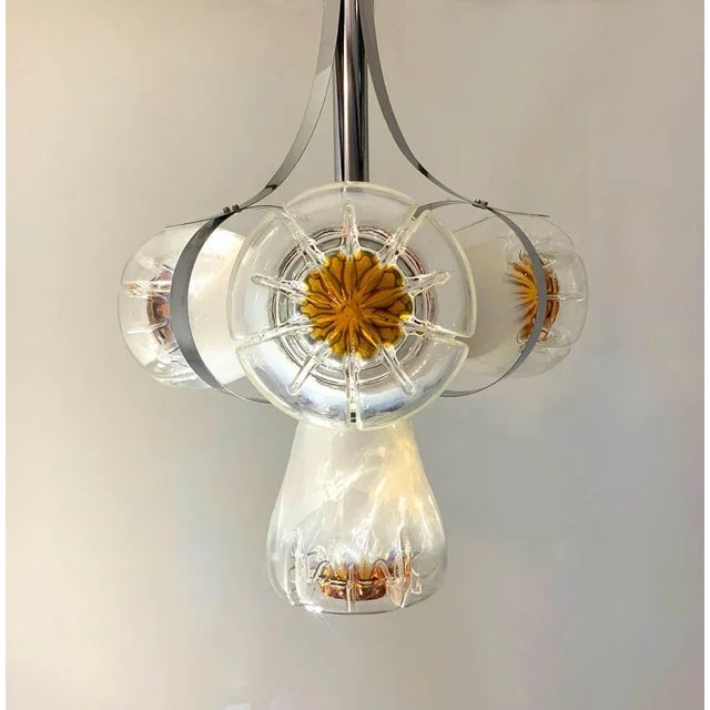 AVMazzega Vintage Italian Pendant Lamp from Mazzega, 1970s For Sale - Image 4 of 5