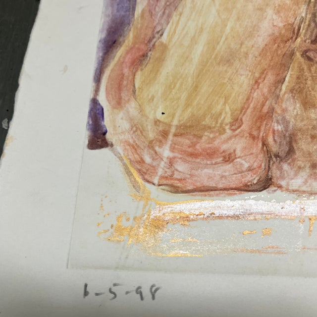 Contemporary 3 Original Female Nude Abstract Mono-Prints - Set of 3 For Sale - Image 9 of 11