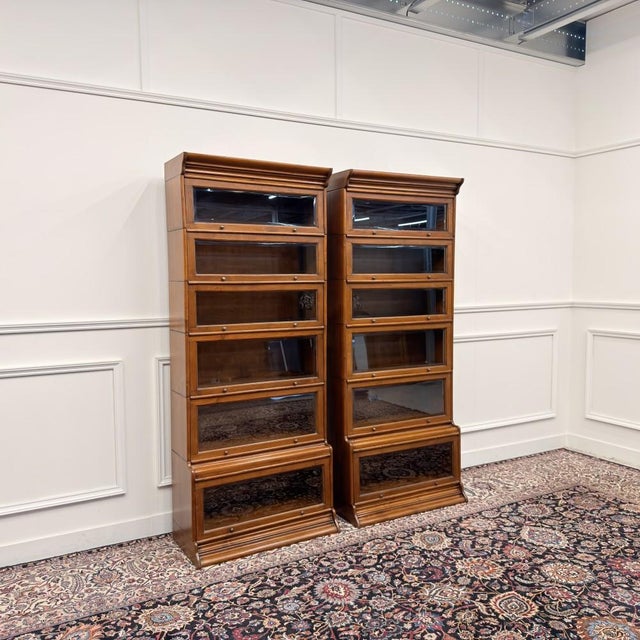 English Bookcases in the style of Globe Wernicke, Set of 2 For Sale - Image 15 of 15