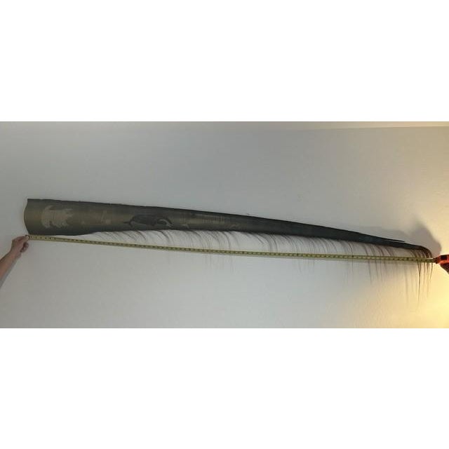 7 Foot 5" Alaskan Wall Hanging - Scrimshaw Whale Baleen Frond - Mid Century For Sale - Image 17 of 18