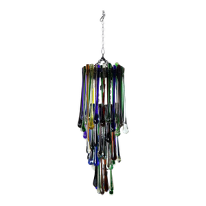 1970s Mid-Century Modern Giant Hand Blown Glass Chandelier by Feders