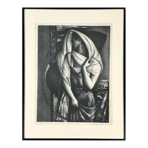 Vintage Modernist ‘Ecclesiastes Iv’ Lithograph by Benton Murdoch Spruance, Signed (1946)
