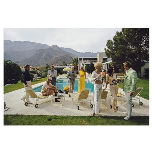 Slim Aarons, Poolside Party, 1970s / 2020s, Estate Print For Sale