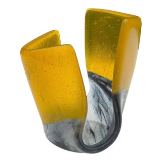 Vintage Studio Art Glass Sculptural Paper Napkin Holder For Sale