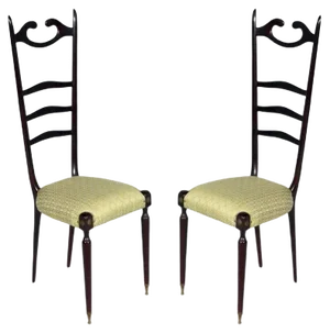 Set of Mid-Century Italian Mahogany Chiavari Chairs by Paolo Buffa, 1950s
