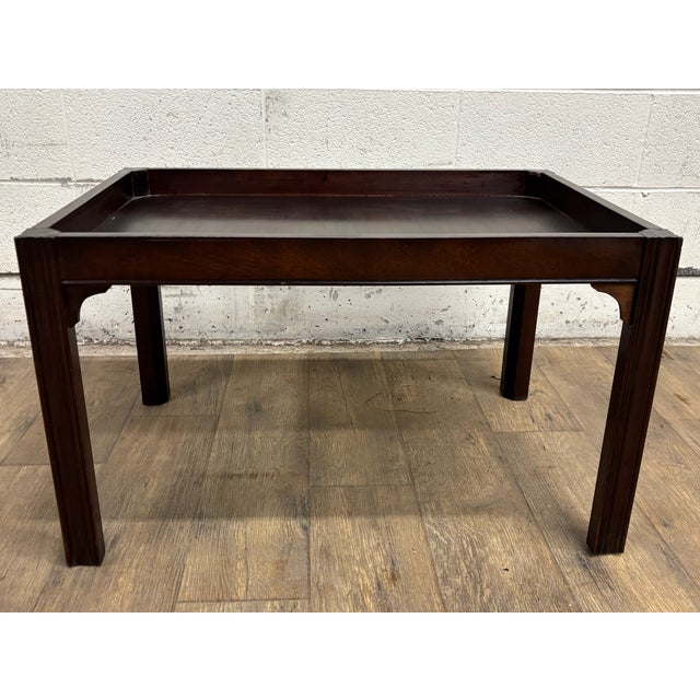 Traditional Vintage Butler Table With Removable Tray Top For Sale - Image 3 of 16