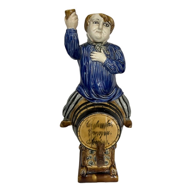 Polychrome Earthenware Fountain, 20th Century For Sale