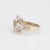 Vintage Diamond Bypass Ring Hearts 14 Karat Yellow Gold Estate Fine Jewellery size 5.5 For Sale - Image 4 of 7