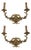 Mid 20th Century Pair of French Gilt Bronze Louis XV Style Two-Light Wall Sconces For Sale