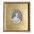 19th Century American School Miniature Watercolor Portrait of a Lady For Sale