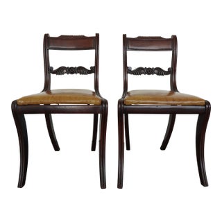 Vintage Regency-Style Side Chairs (Set of 2) For Sale