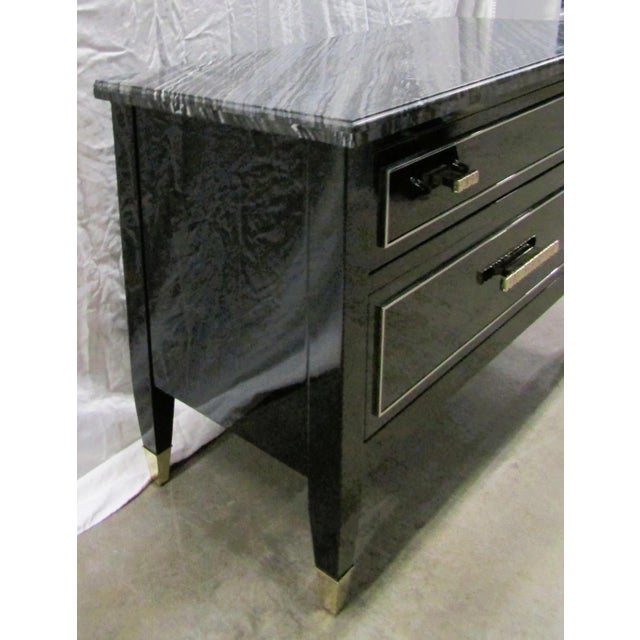New Caracole Black Marble Modern en Vogue Nightstand Sig-419-065 For Sale - Image 9 of 12