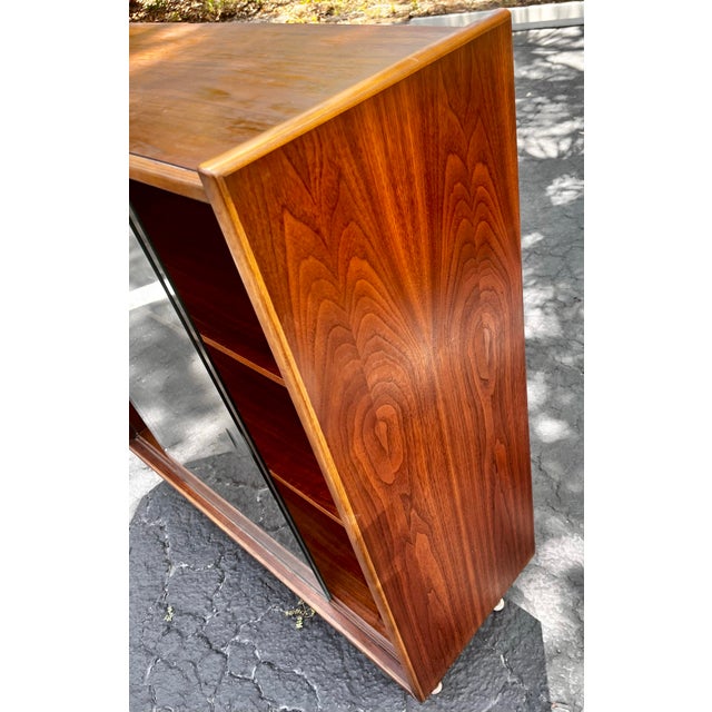 Brown Mid Century Modern Book Shelf or Display Case | by Lane Furniture For Sale - Image 8 of 12