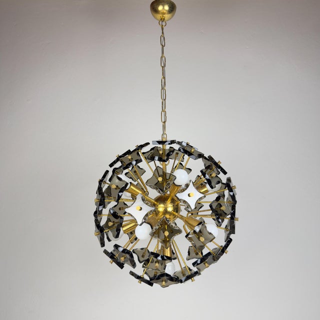 Metal Mid-Century Sputnik Chandelier from Fontana Arte, Italy 1970s For Sale - Image 7 of 18