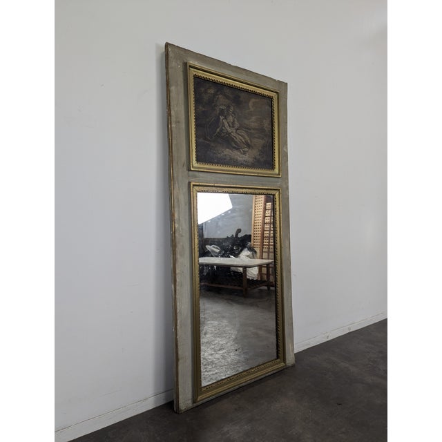 Overmantel Mirror with Scenes of Gallantry Decoration, in Very Good conditions.