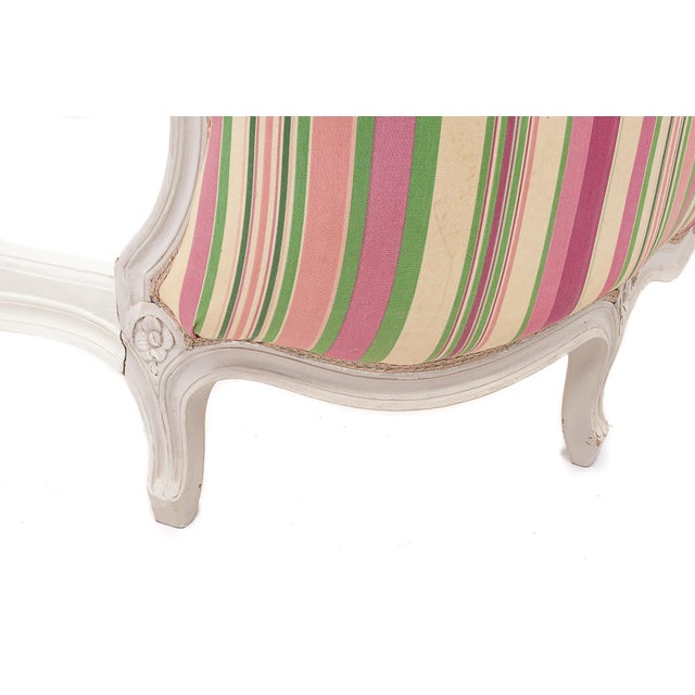 Vintage Basket Bed in Fabric and Oak, 1940s For Sale - Image 4 of 9