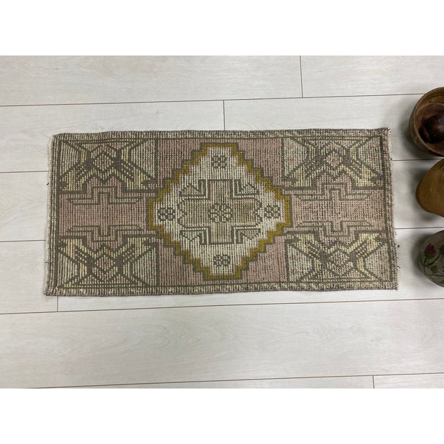Handmade wool carpet in Turkish Anatolia , Vintage Oushak Rug,Turkish Vintage Anatolian Rug, Handmade wool Rug . One Of...