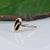 Black Onyx Estate Ring With Earth-Mined Diamond Accent in Solid 10k Gold, Oval, Size 6 For Sale In Columbus - Image 6 of 9