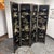 Design Plus Gallery presents a Vintage Asian Chinoiserie Black Lacquer Four-Panel Folding Screen. This decorative screen...
