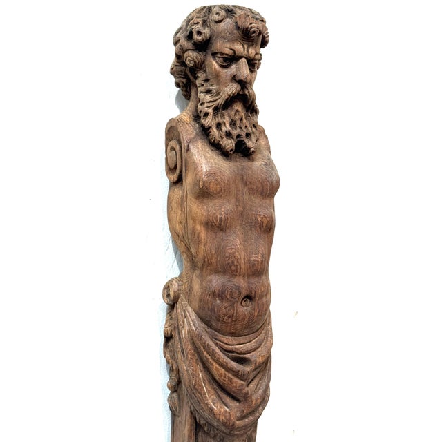 19th Century European Hercules Herm Architectural Carving For Sale - Image 16 of 18