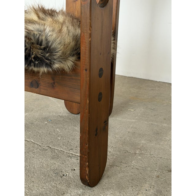 Sculptural Pine Lounge Chair by Szedleczky, Hungary, 1970s For Sale - Image 9 of 12
