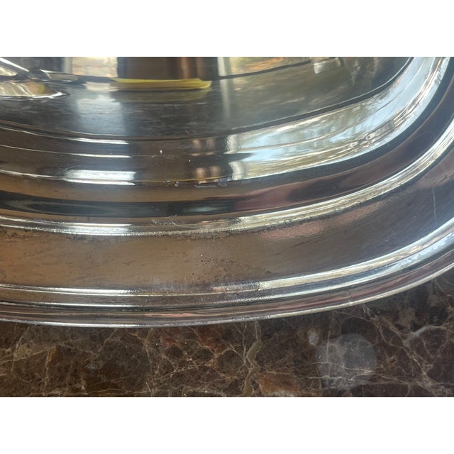 Silver Warming Dish With Cover For Sale - Image 6 of 7