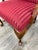 Red Vintage 1995 Ethan Allen Queen Anne Wingback Lounge Chair With Ottoman For Sale - Image 8 of 18