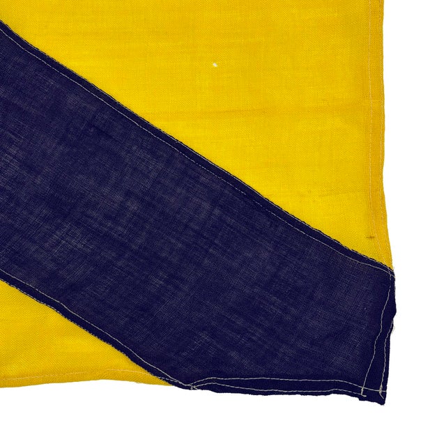 Textile Large Vintage Wool Nautical Signal Flag For Sale - Image 7 of 7