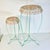 This is a lovely pair of Vintage French Art Nouveau style Plant Stands. The pair is from the 1950s but newly painted in...