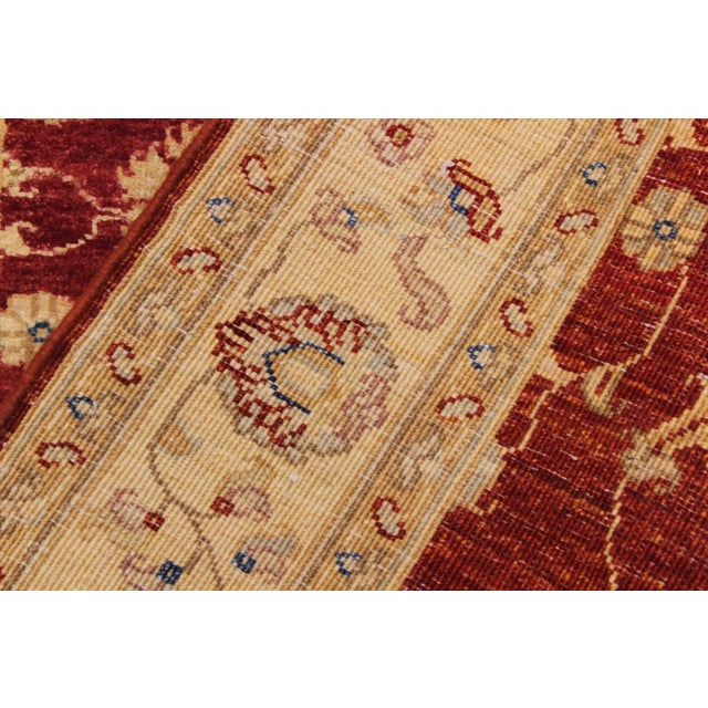 Ivory Bohemien Ziegler Red Ivory Hand-Knotted Wool Rug - 3'0'' X 4'8'' For Sale - Image 8 of 8