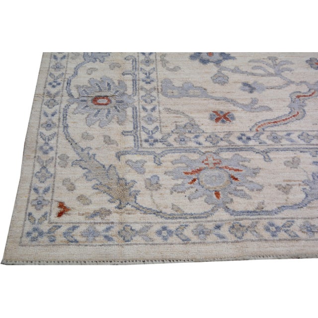 Turkish Oushak Hand Knotted Wool Rug, 8'9"x12'2" For Sale - Image 4 of 5