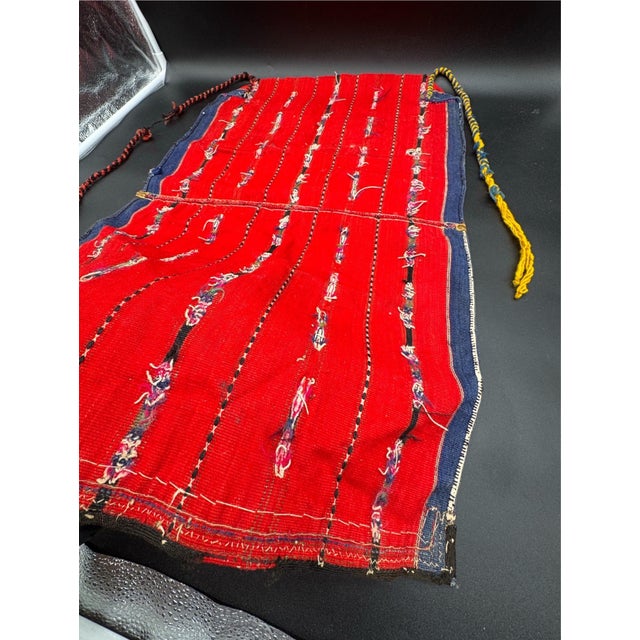 Red Vintage Traditional Balkan Apron For Sale - Image 8 of 15