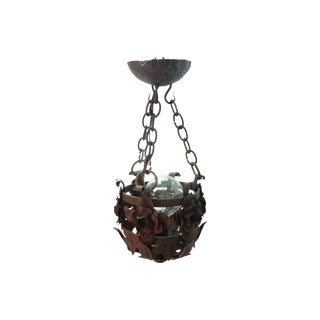 French Iron Basket Light For Sale