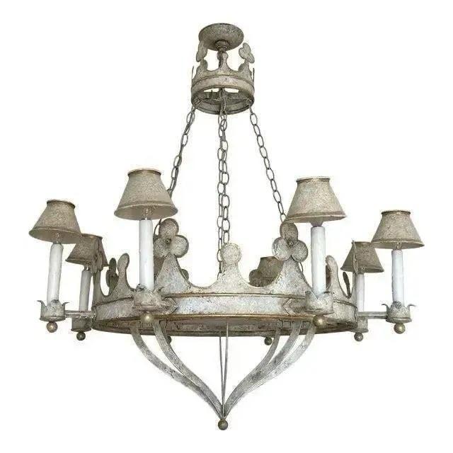 Niermann Weeks Vintage Niermann Weeks Regency Style Tole Chandelier For Sale - Image 4 of 4