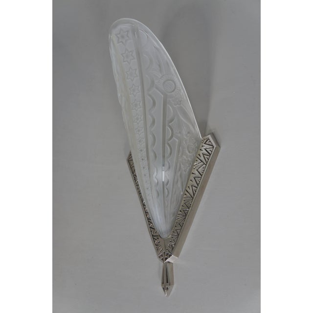 1920s 1930s French Art Deco Wall Sconces by Les Etablissements Donna France - a Pair For Sale - Image 5 of 11