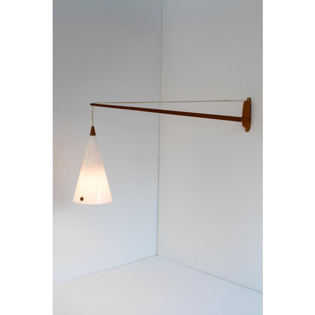 Mid-Century Swedish Wall Lamp in Teak by Uno and Östen Kristiansson for Luxus, 1960s For Sale - Image 10 of 16