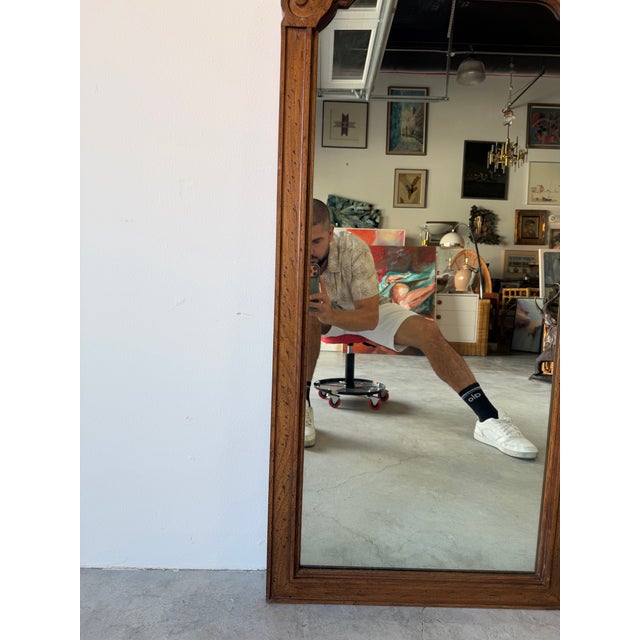 Brown 1970’s Vintage Thomasville Walnut Wall Mirrors – A Pair For Sale - Image 8 of 12