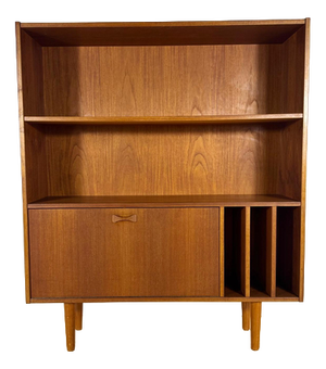 Vintage Bookcase in Teak with Drop-Down Doo, 1960s