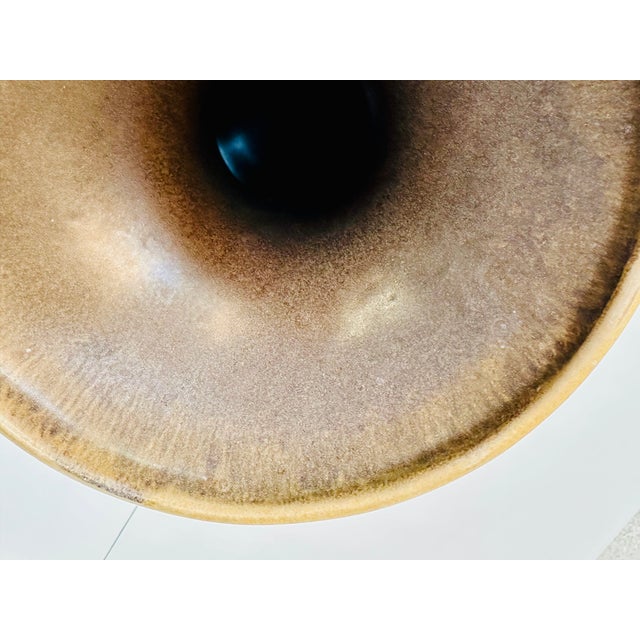 Sculptural Ochre Brown Ceramic Floor Vase from Carstens Tönnieshof, Germany, 1970s For Sale - Image 9 of 17