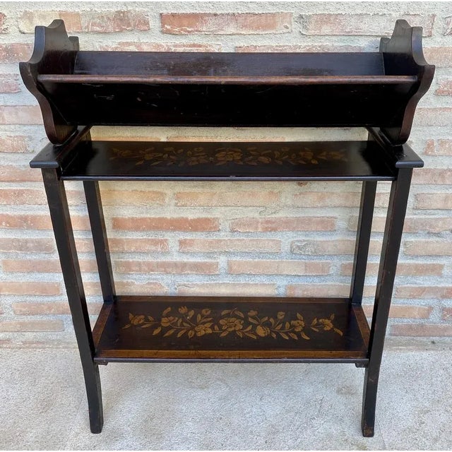 Mid 20th Century Modernist French Wooden Magazine Rack with Marquetry, 1950s For Sale - Image 9 of 9