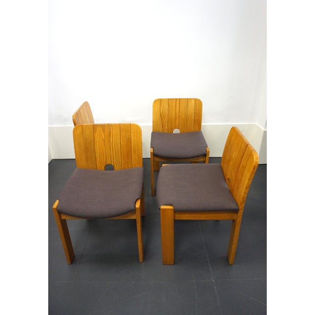 Wood Vintage Italian Side Chairs, 1970s, Set of 4 For Sale - Image 7 of 11