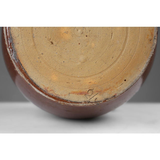 Large Glazed Brown Ceramic Pot, Belgium, 1800s For Sale - Image 11 of 12