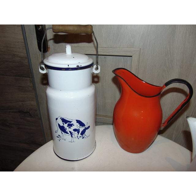 2 jugs, a bubble for home, garden, industrial from the 1950s-1970s, dimensions: bubble - measured without a handle -...