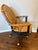 1970s Mid-Century Modern u.s. Furniture Industries Shellback Swivel Chair With Casters For Sale - Image 4 of 12