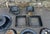 Late 19th Century Victorian Cast Iron Garden Urns - A Pair For Sale - Image 13 of 15